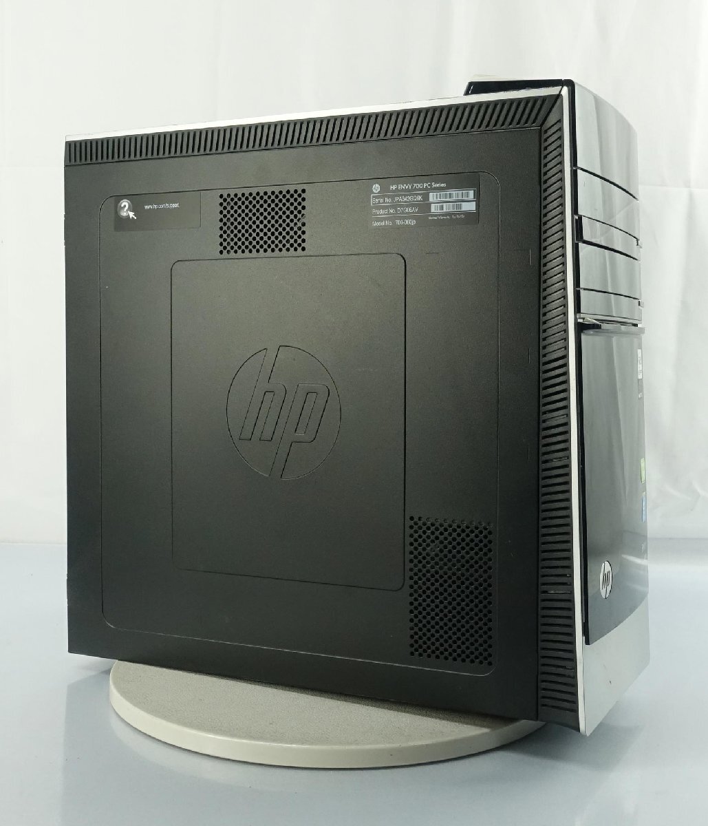 ジャンク品 HP ENVY 700PC D7G06AV/Core-i7 4770/メモリ16GB/HDD無/GT640/Windows PC デスク ミドルタワー N032212K_画像2