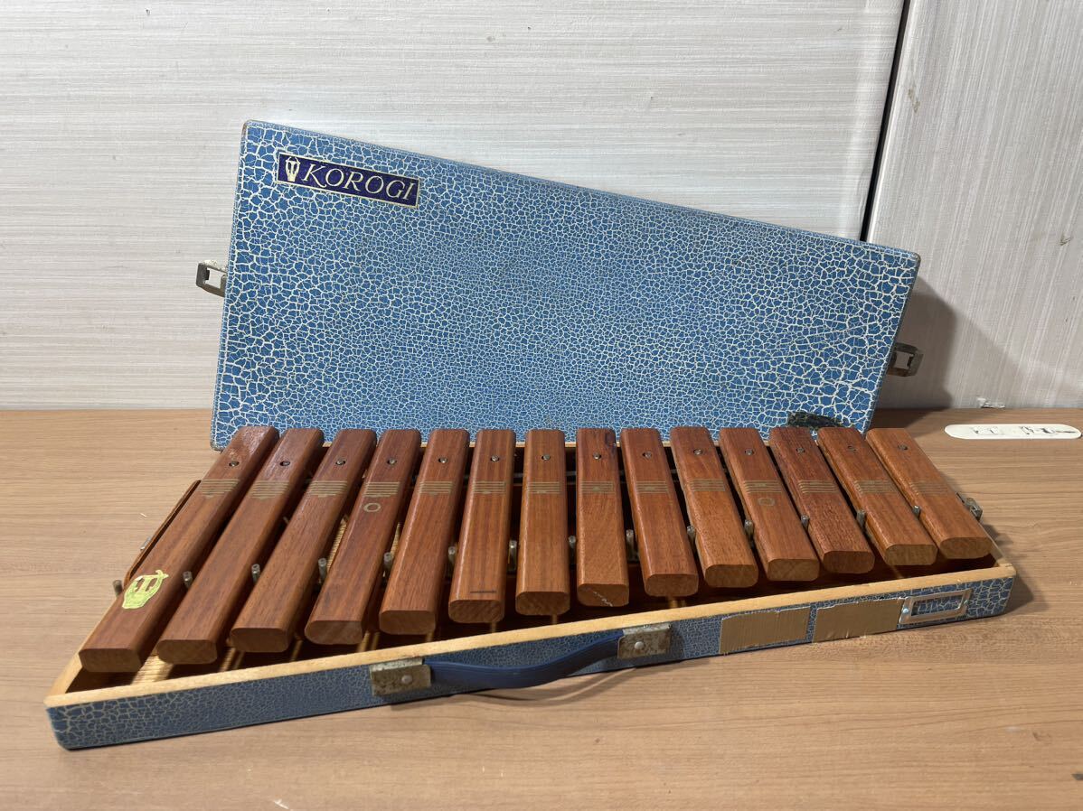 KOROGI 木琴 卓上木琴 コオロギ 楽器 打楽器 音楽 コンパクト レトロ アンティーク 当時物 中古品の画像1