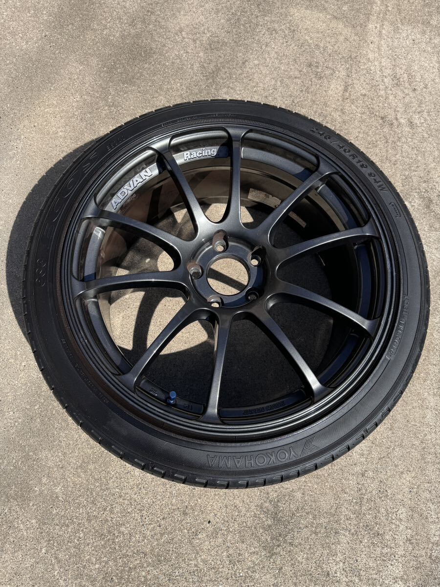 【4本セット】YOKOHAMA ADVAN RS ガンメタ 245/40/R19インチ 9J PCD114.3 インセット+45 おまけタイヤ付き ヨコハマ アドバンレーシング_画像2