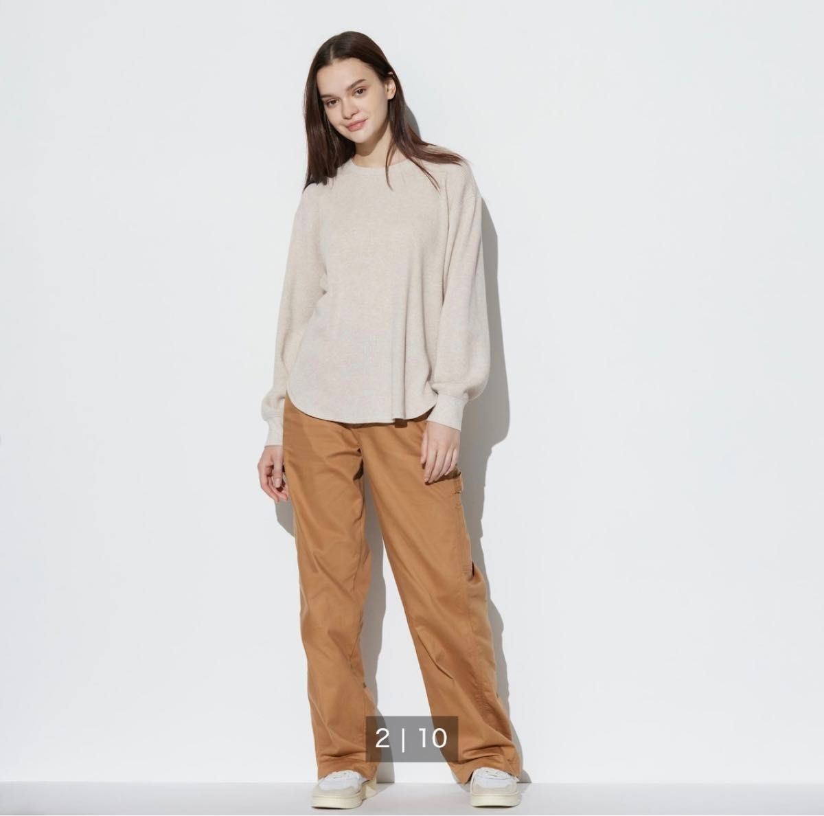 新品未使用 タグ付き ユニクロ ワッフルクルーネックTシャツ 長袖 XL 新品未使用 タグ付き ユニクロ ワッフルクルーネックTシャツ 長袖 XL