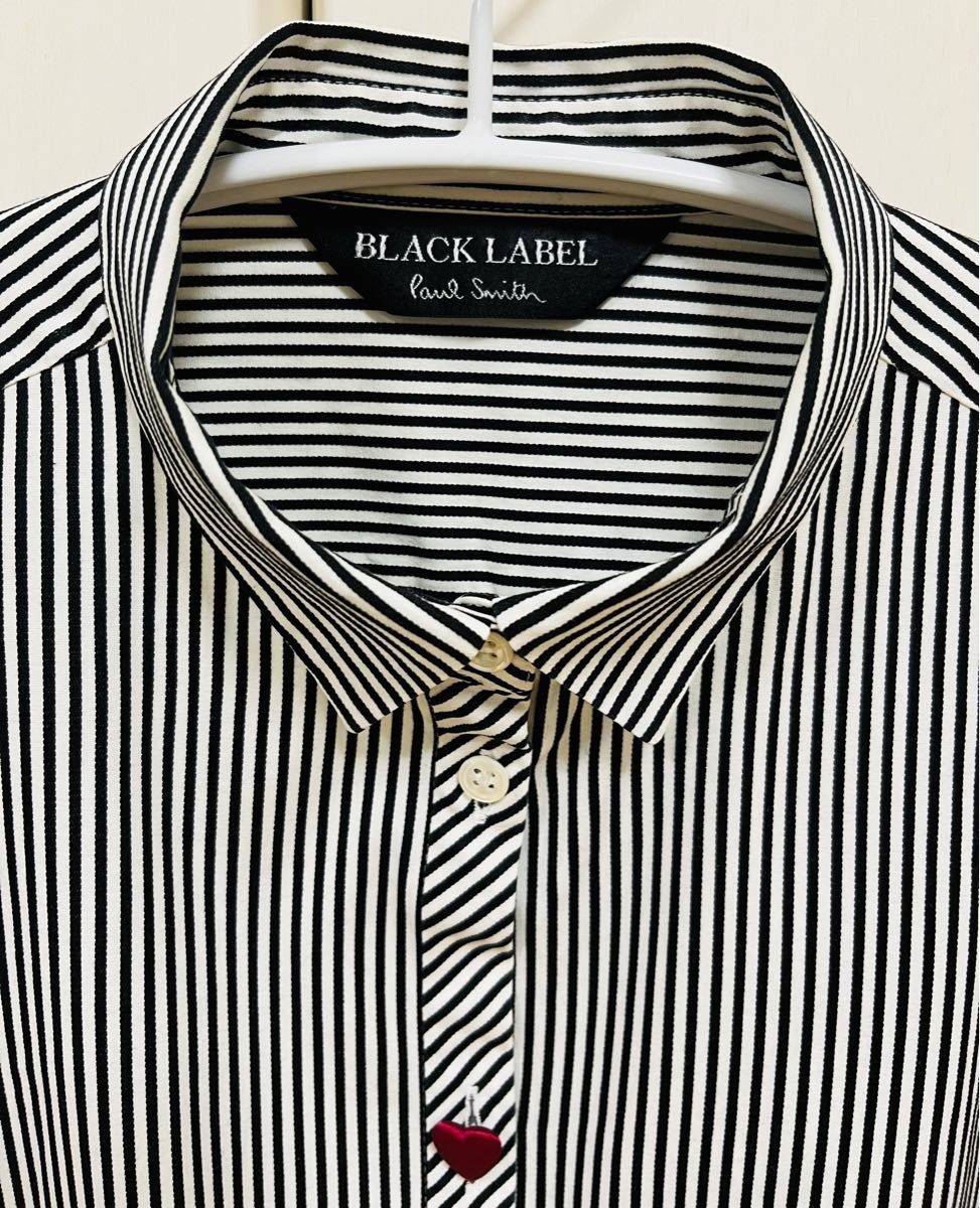 Paul Smith BLACK LABEL ハートボタンストライプシャツ