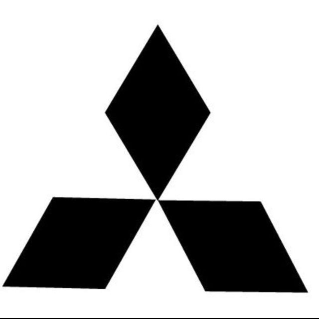 三菱エンブレム　ステッカー　赤（他の色も可）菱形×3枚　大（ラメではありません）