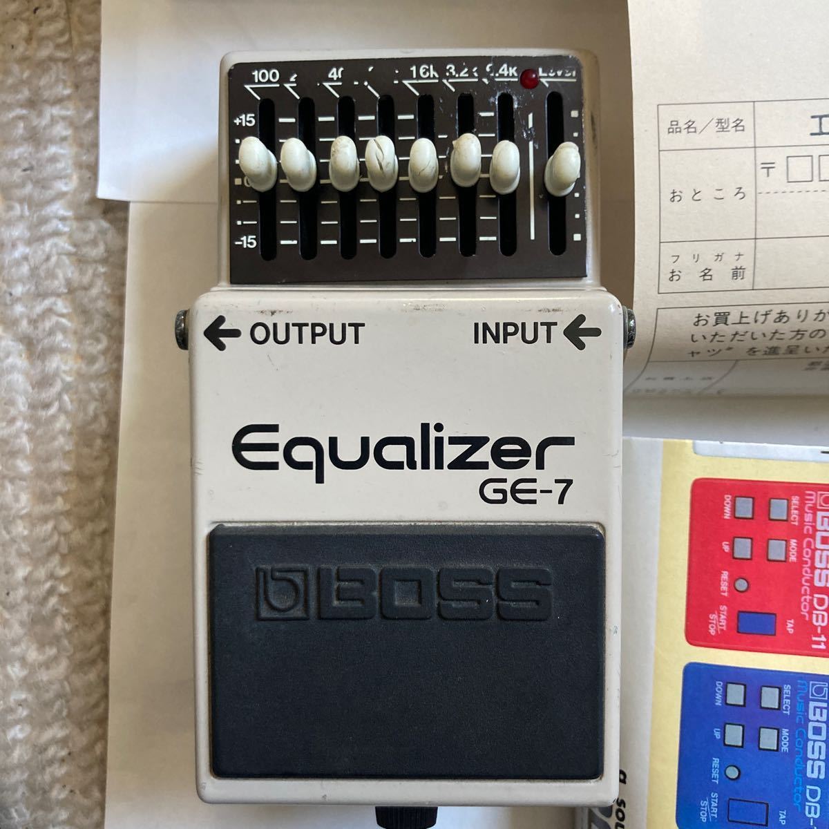 送料無料　BOSS Equalizer GE-7 イコライザー MADE IN JAPAN 日本製 シール カタログ等付属 ボス　ROLAND ローランド エフェクター_画像2