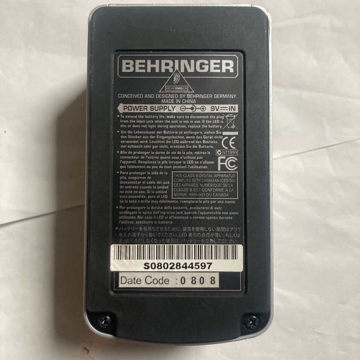 送料無料 BEHRINGER DR600 DIGITAL REVERB ベリンガー エフェクター デジタルリバーブ リバーブの画像10