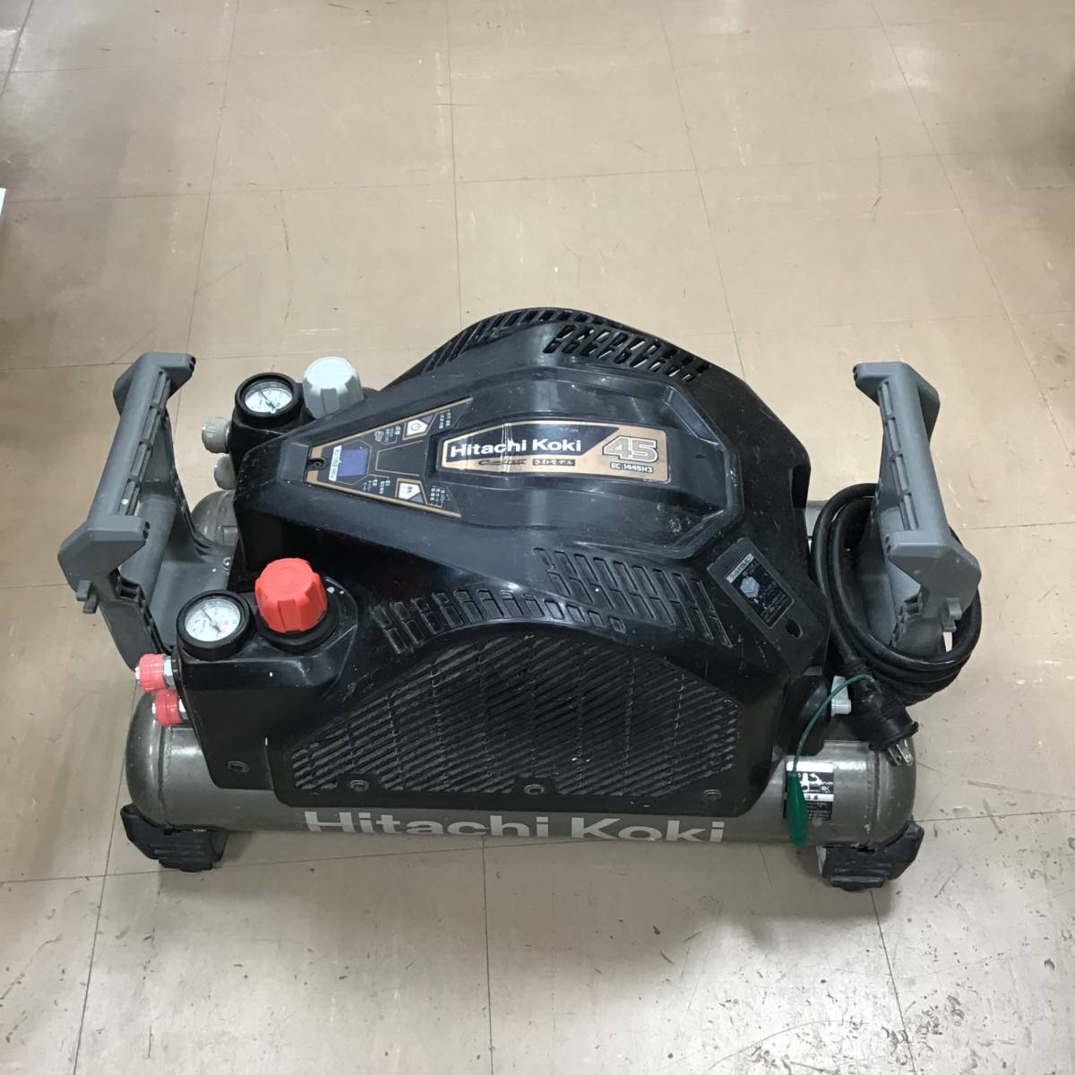 【中古品 / 動作品】★ハイコーキ(HIKOKI ※旧:日立工機) エアコンプレッサー EC1445H3【格安出品♪】