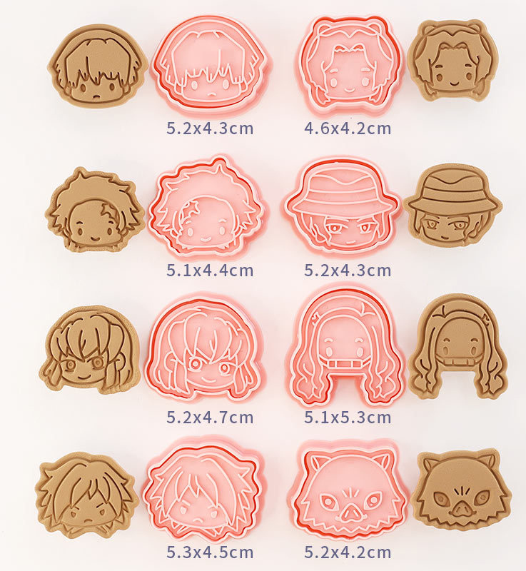j クッキー型　8個セット　かわいい　クッキー　アニメ　お菓子作り　型抜き　　アイシングクッキー　キャラ弁粘土作り　工作2_画像2