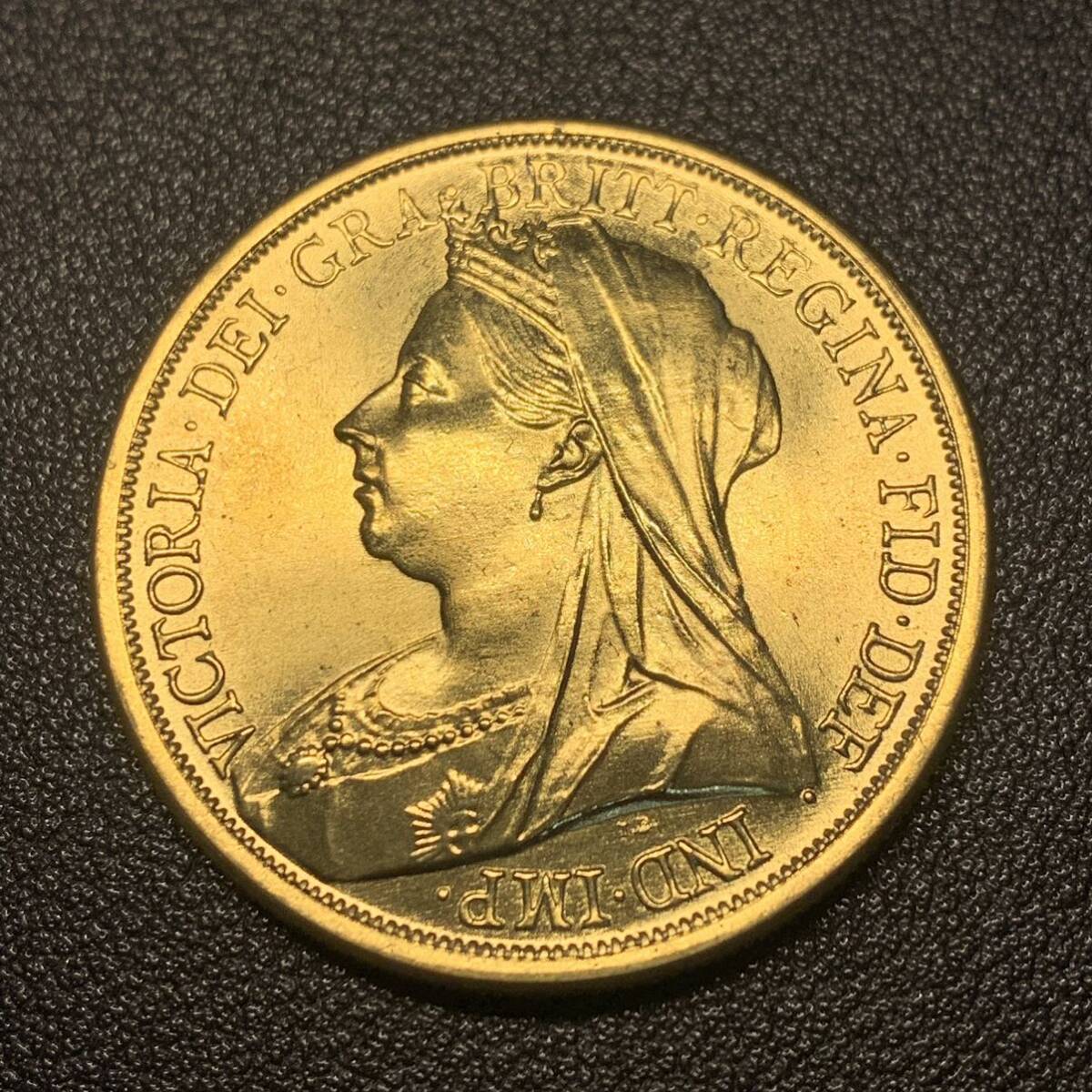 金貨　古銭　1894年　 イギリス　ヴィクトリア女王　竜殺し　クラウン　コイン　硬貨_画像2