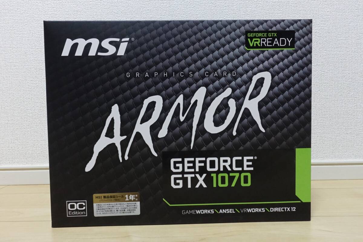 MSI グラフィックボード GeForce GTX1070 ARMOR NVIDIA 中古品｜Yahoo