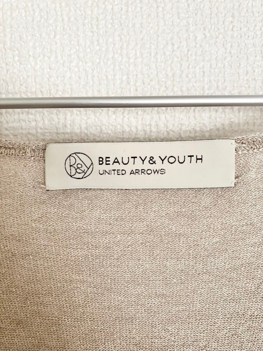 BEAUTY&YOUTH UNITED ARROWS ビューティー＆ユース ユナイテッドアローズ カットソー ゴールドラメ フリー