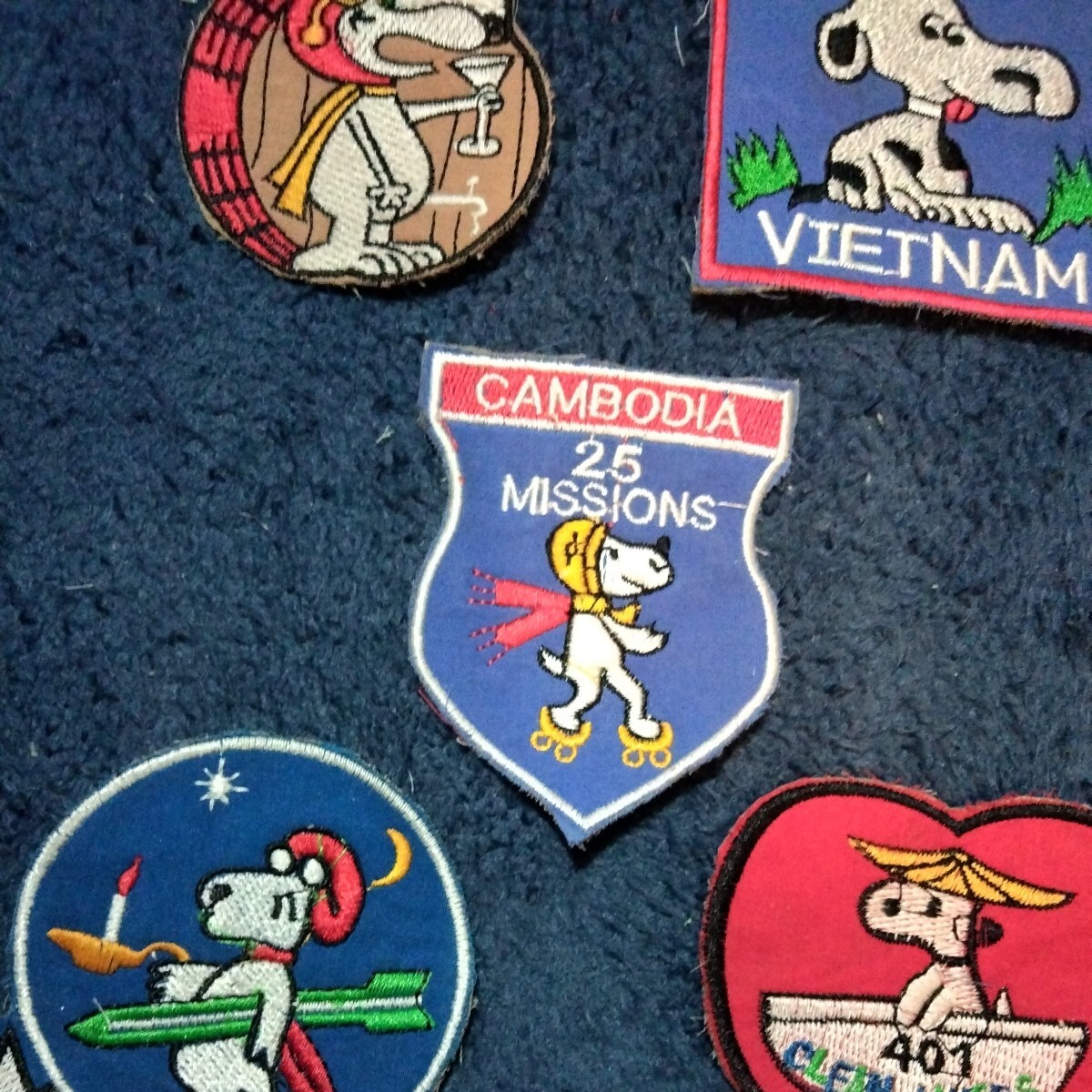  badge American Casual patch war Vietnam embroidery set all part together collection rare hard-to-find custom USA Vintage character 