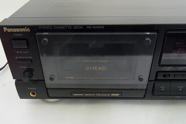 C237-J22-1265 PANASONIC パナソニック RS-BX808 カセットデッキ 現状品⑧＠_画像3