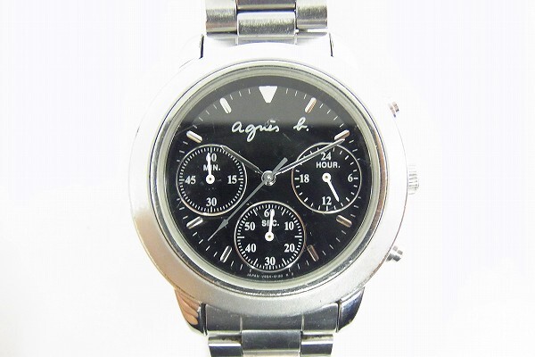 D353-N30-1181◎ SEIKO セイコー製 アニエスベー V654-06100 メンズ クォーツ 腕時計 現状品③◎_画像1