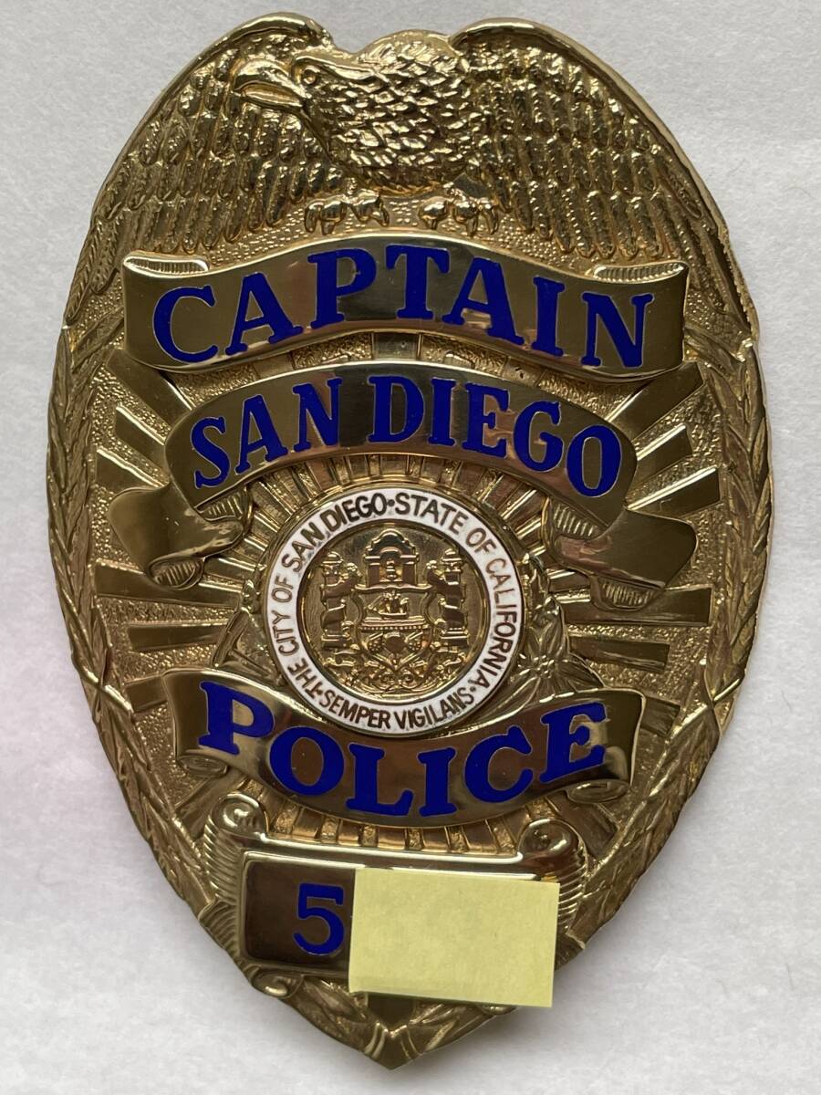 ポリスバッジ SAN DIEGO CAPTAIN 現行セカンドバッジの画像4