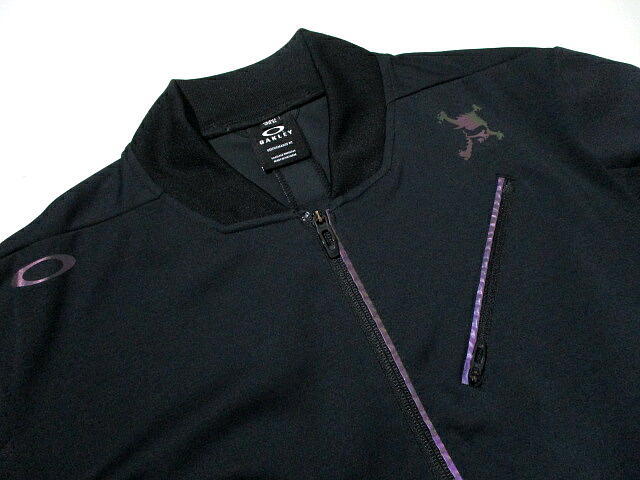 美品■ 即決 安い！ オークリー ゴルフ スカルコレクション ジップジャケット OAKLEY 黒 XLサイズ 吸汗速乾 フリース素材 DELTAの画像4