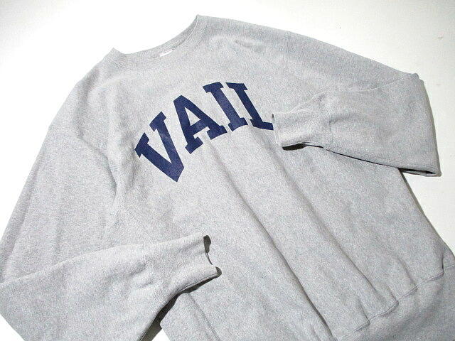 美品■ 90年代 チャンピオン リバースウィーブ トリコ刺繍タグ VAIL ヴィンテージ スウェット グレー XXL YALE ハーバードの画像3