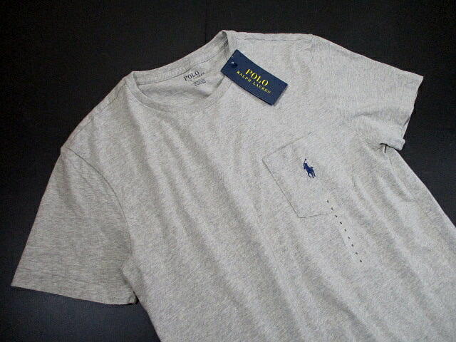 定価13200円■ 新品 未使用 即決　安い！　ポロ ラルフローレン　胸ポケット　Tシャツ　グレー　半袖　POLO RalphLauren　国内正規品_画像2