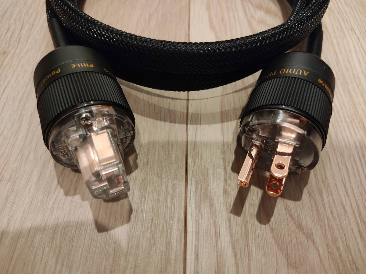  threat. sound pressure 12GA super 2.1φ single line high purity OFHC 6nines 1.5m power supply cable 