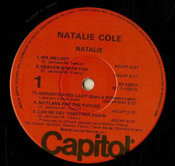 A00584113/LP/Natalie Cole「Natalie」_画像3