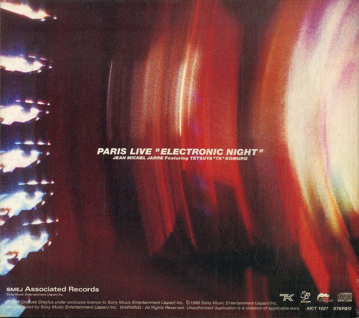 D00156279/CD/小室哲哉/Jean Michel Jarre「Paris Live Electronic Night Jean Michel Jarre Featuring Tetsuya TK Komuro」_画像2