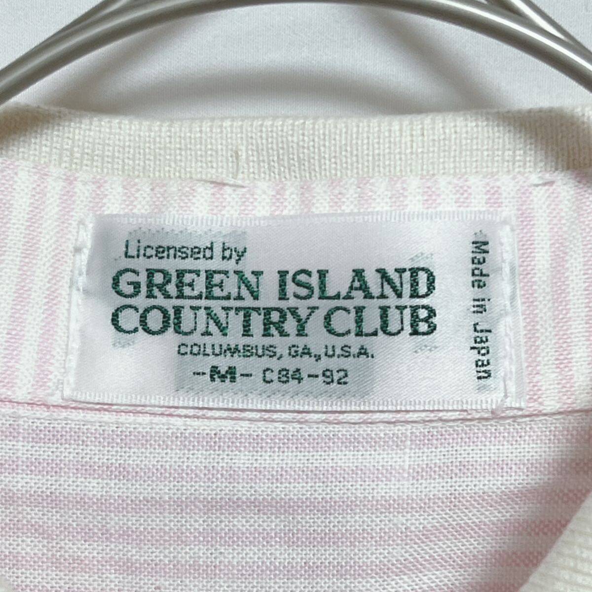 GREEN ISLAND COUNTRY CLUB プルオーバー 半袖シャツ ストライプ　カジキ　サイズM_画像4