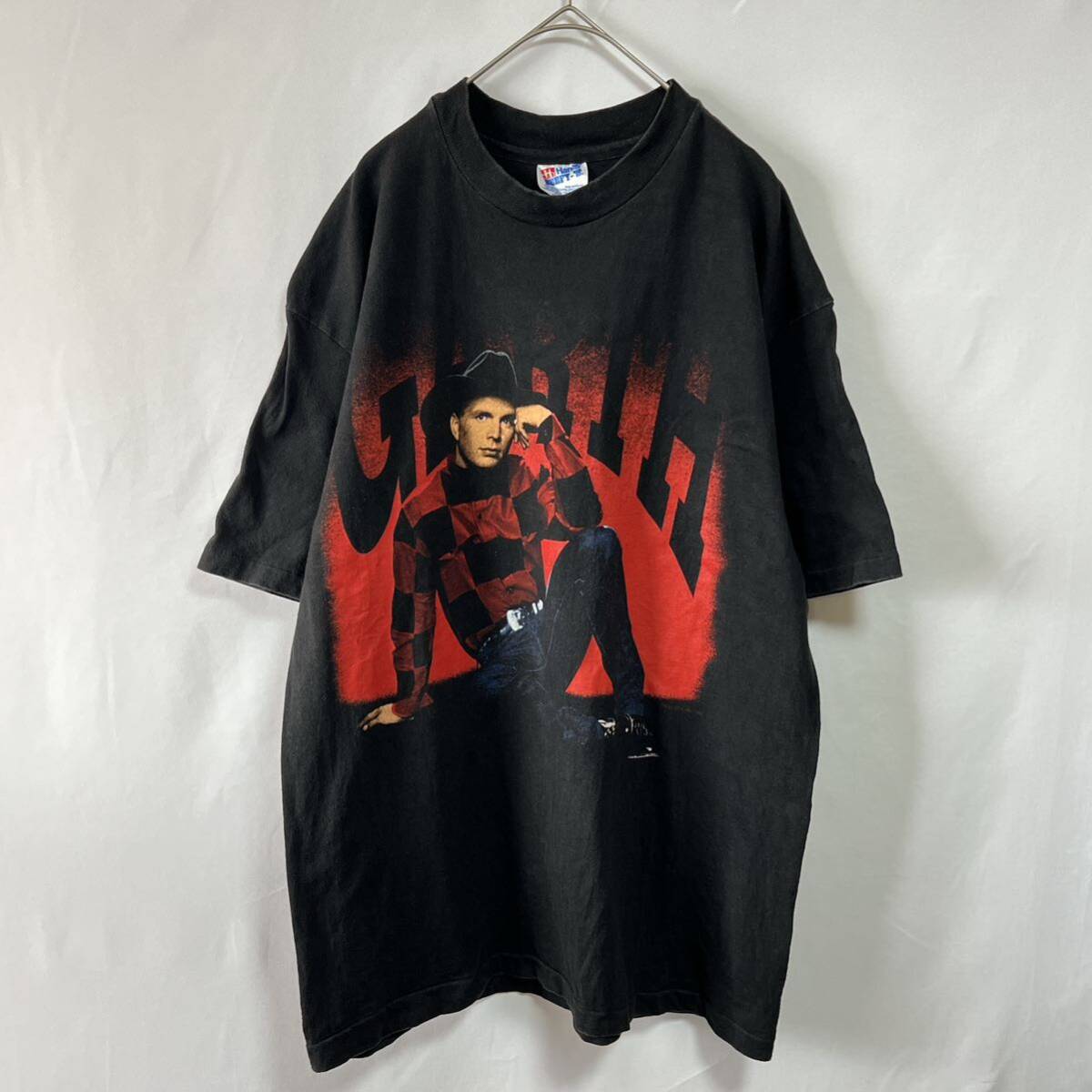 90s USA製 Hanes 半袖 Tシャツ GARTH BROOKS ツアー Tシャツ　シングルステッチ　サイズＬ_画像4