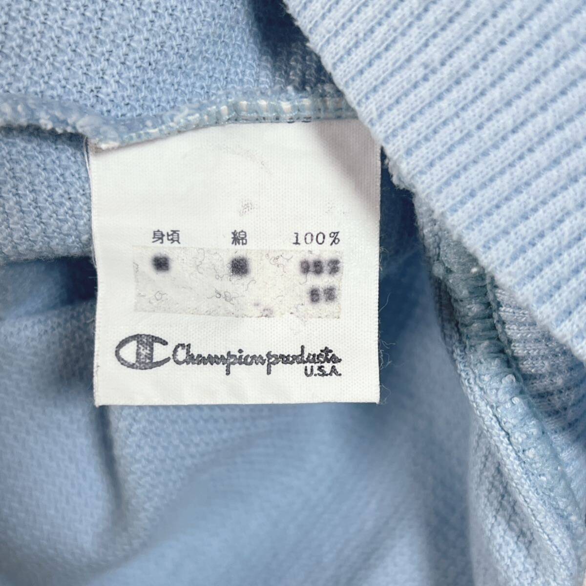 championチャンピオン　半袖ポロシャツ ロゴ刺繍　日本製　水色　サイズM_画像5