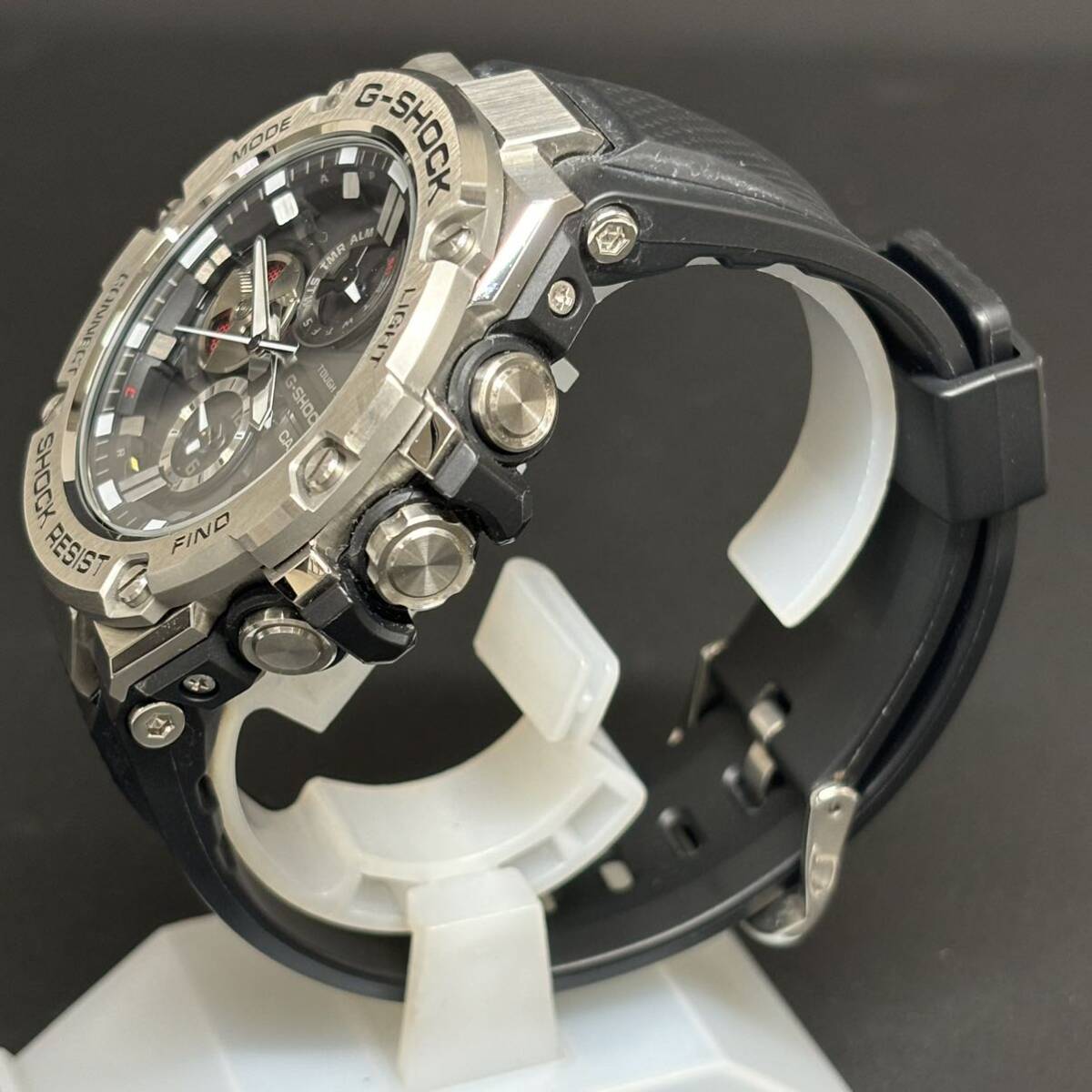 101164-01【美品】カシオ CASIO Gショック G-SHOCK 5513 GST-B100 ソーラー ラバーベルト メンズ腕時計 １円～の画像2