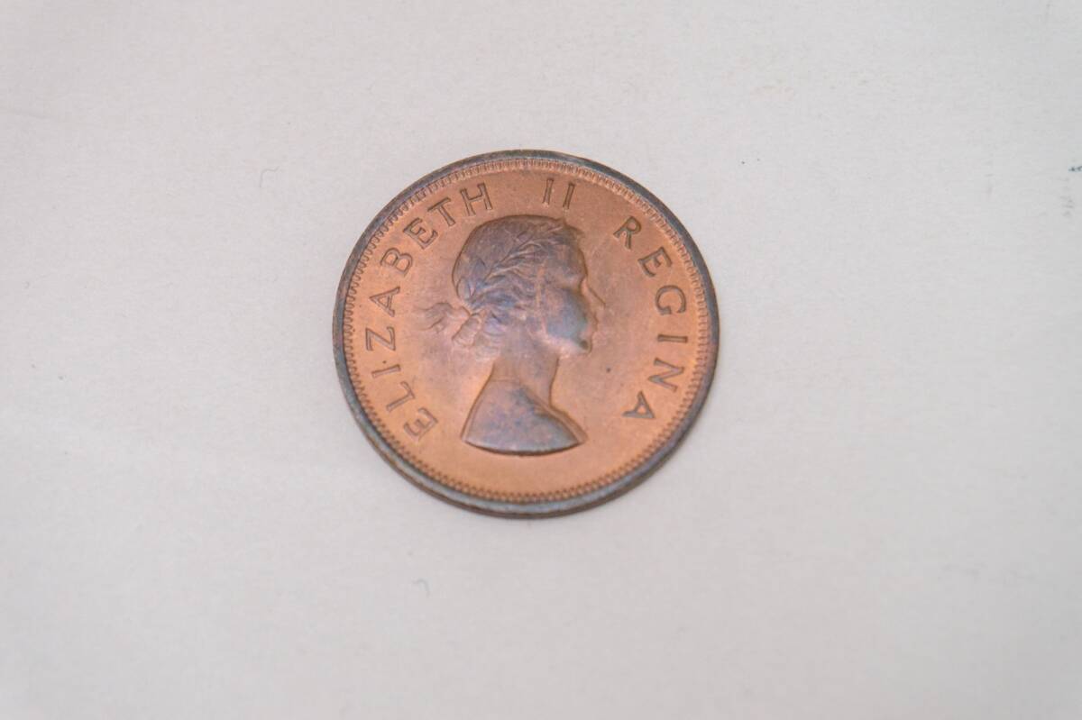 エリザベス女王 2世 SOUTH AFRICA 1959 コイン 硬貨 アフリカの画像1