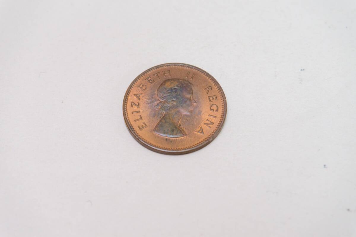 エリザベス女王 2世 SOUTH AFRICA 1960 コイン 硬貨 アフリカの画像1