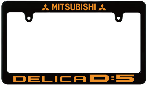 【新品・即決】ブラック ナンバーフレーム MITSUBISHI MOTORS 三菱モータース DELICA D5 デリカ 汎用_画像1