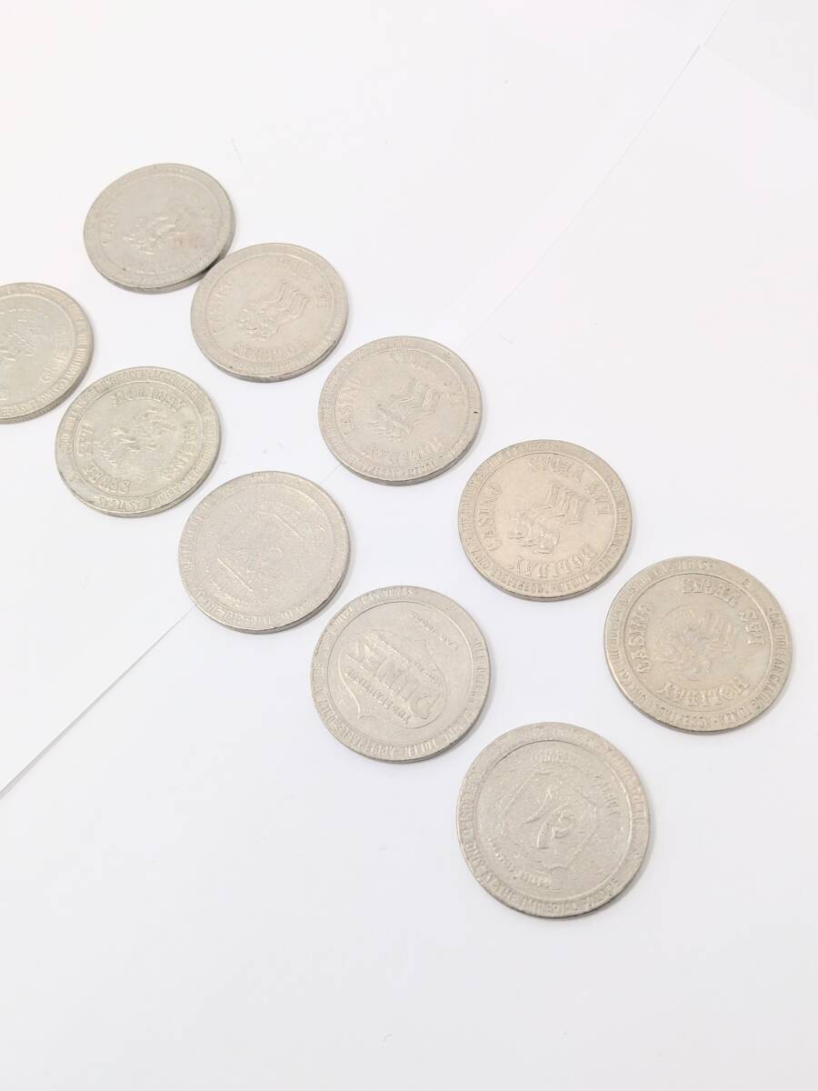 【774】ラスベガスカジノコイン カジノ コイン レア 10枚 まとめ お宝 当時物 メダル 記念品_画像4