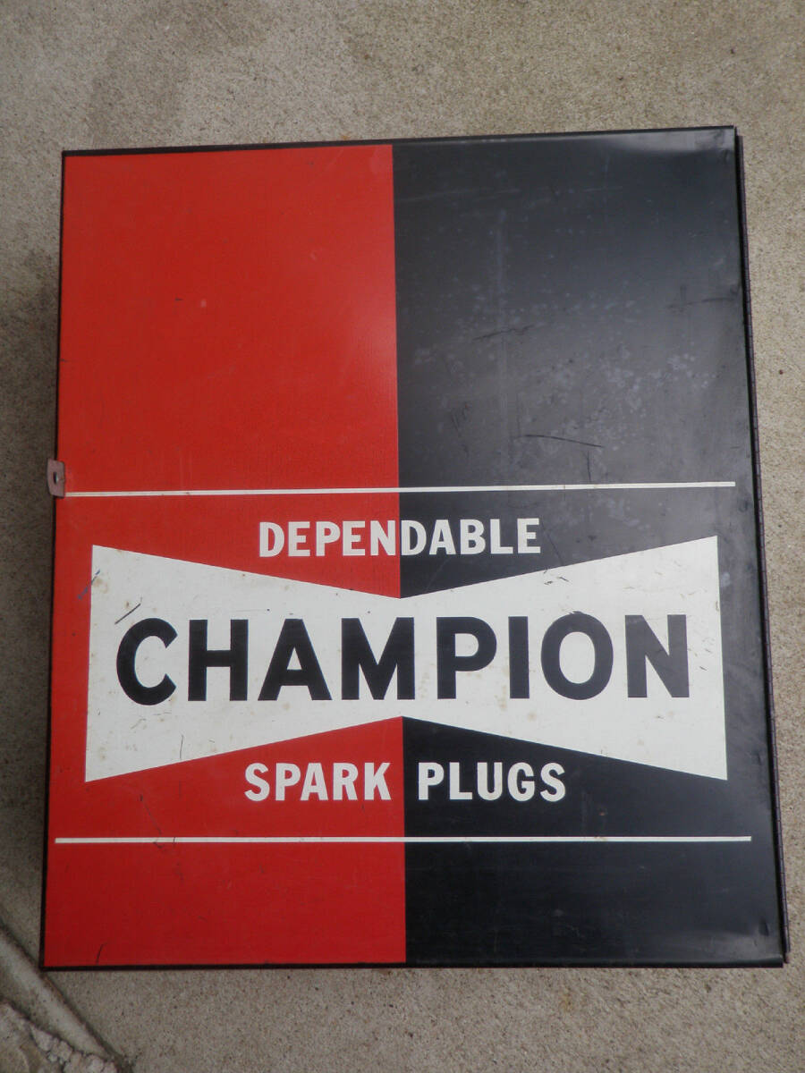 1970’s CHAMPION チャンピオン スパーク プラグ ビンテージ キャビネット_画像3