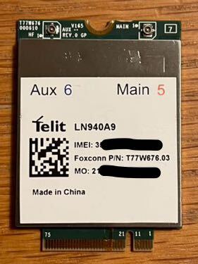 Telit LN940A9 Foxconn T77W676 WWAN モデム 4G LTE ワイヤレス_画像1