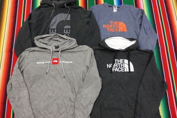 SW-NF2 ノースフェイス THE NORTH FACE ロゴ スウェットパーカー￥1～ビンテージUS古着卸セット業者まとめ売り_画像1