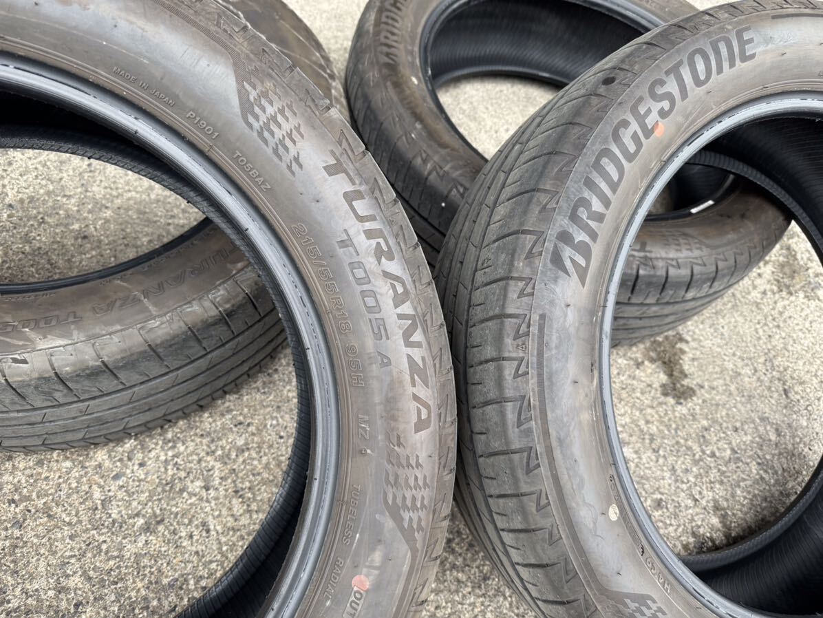 ブリヂストン TURANZA TOO5A 215/45R18 98W 中古4本セット 9部山 _画像2