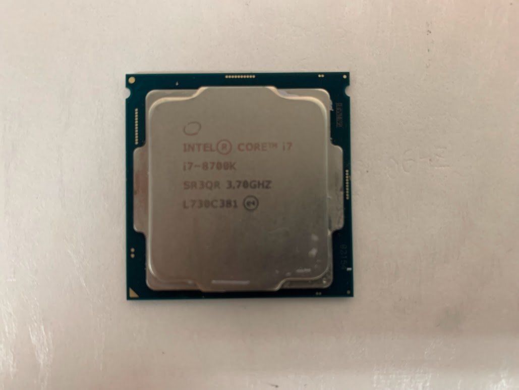 【ハード王】中古CPU/Corei7-8700K SR3QR 3.70GHz/7942-C_画像1