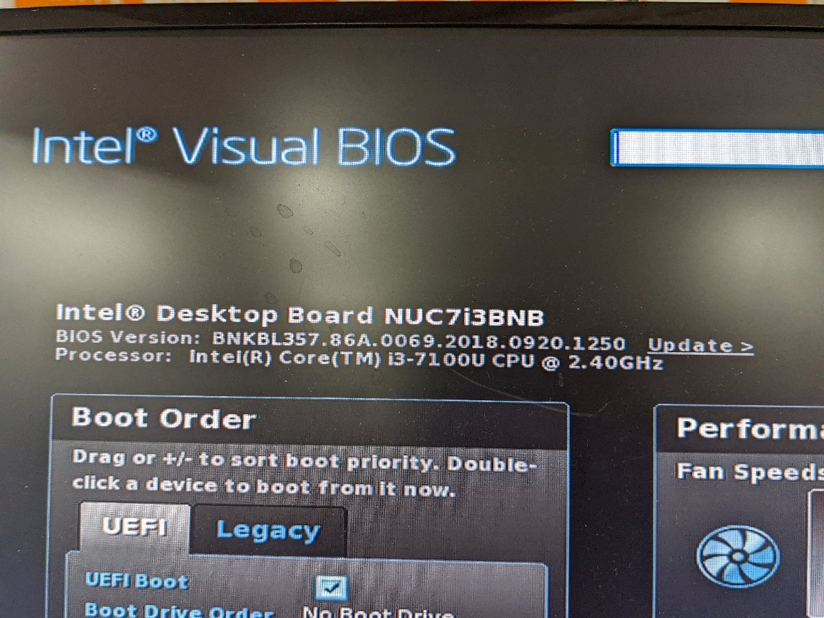 【ハード王】 1円～/Intel NUC7i3BNH /Corei3-7100U/4GB/ストレージ無/6913-R22_画像2