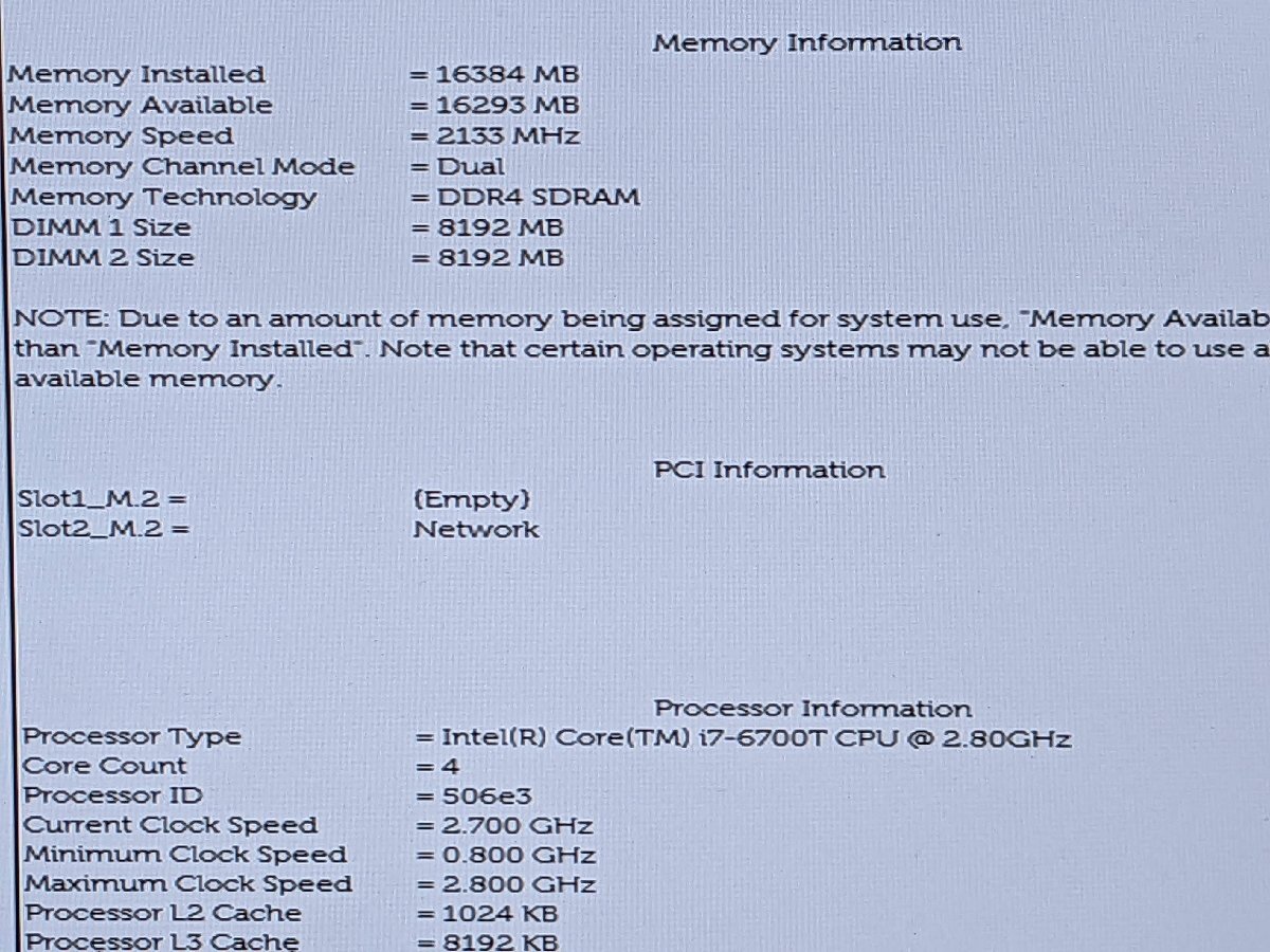 【ハード王】1円～/Dell Optiplex 7040/Corei7-6700T/16GB/SSD256GB/9738-R22_画像2