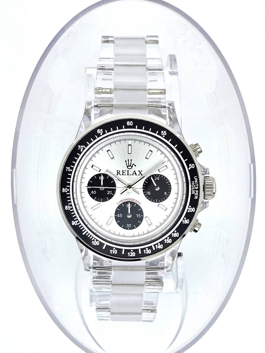 【1円】RELAX リラックス 王冠ロゴ D4 ヴィンテージ腕時計 クロノ 世界的にも注目されているモデル シルバー文字盤 世田谷ベース_画像1