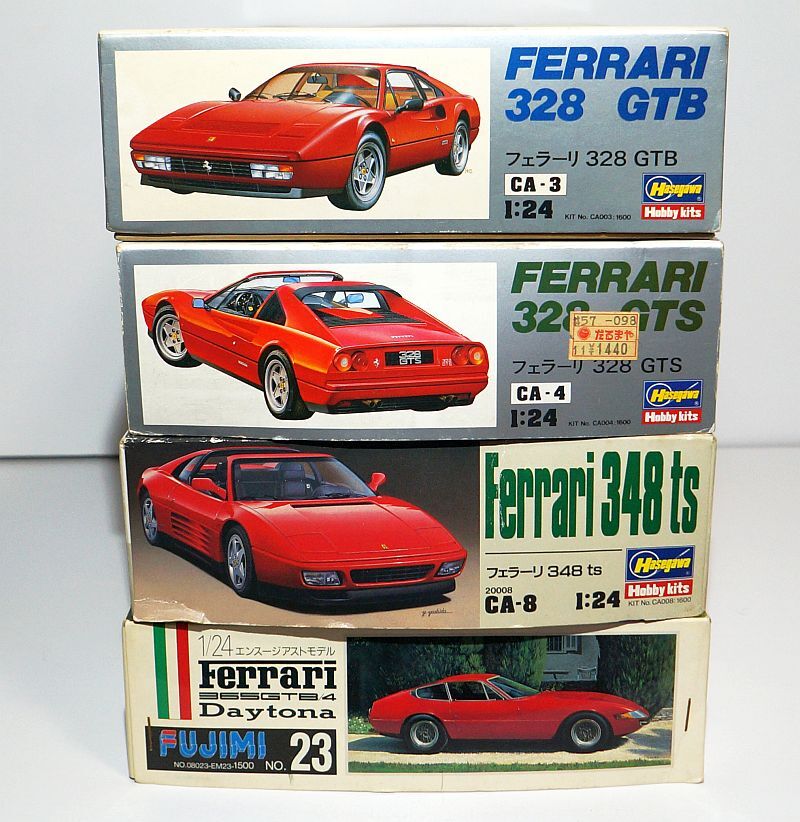 1/24 フェラーリ ハセガワ 328 GTB GTS 348 ts フジミ 365GTB/4 デイトナ Ferrari スーパーカー プラモデルの画像1