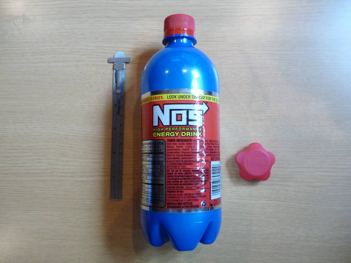 NOS　エナジードリンク　赤色コック　ニトロ　ナイトロ NX タンク　ボトル　ボンベ型　激レア品　水筒　スナップオン　ワイルドスピード　_画像2