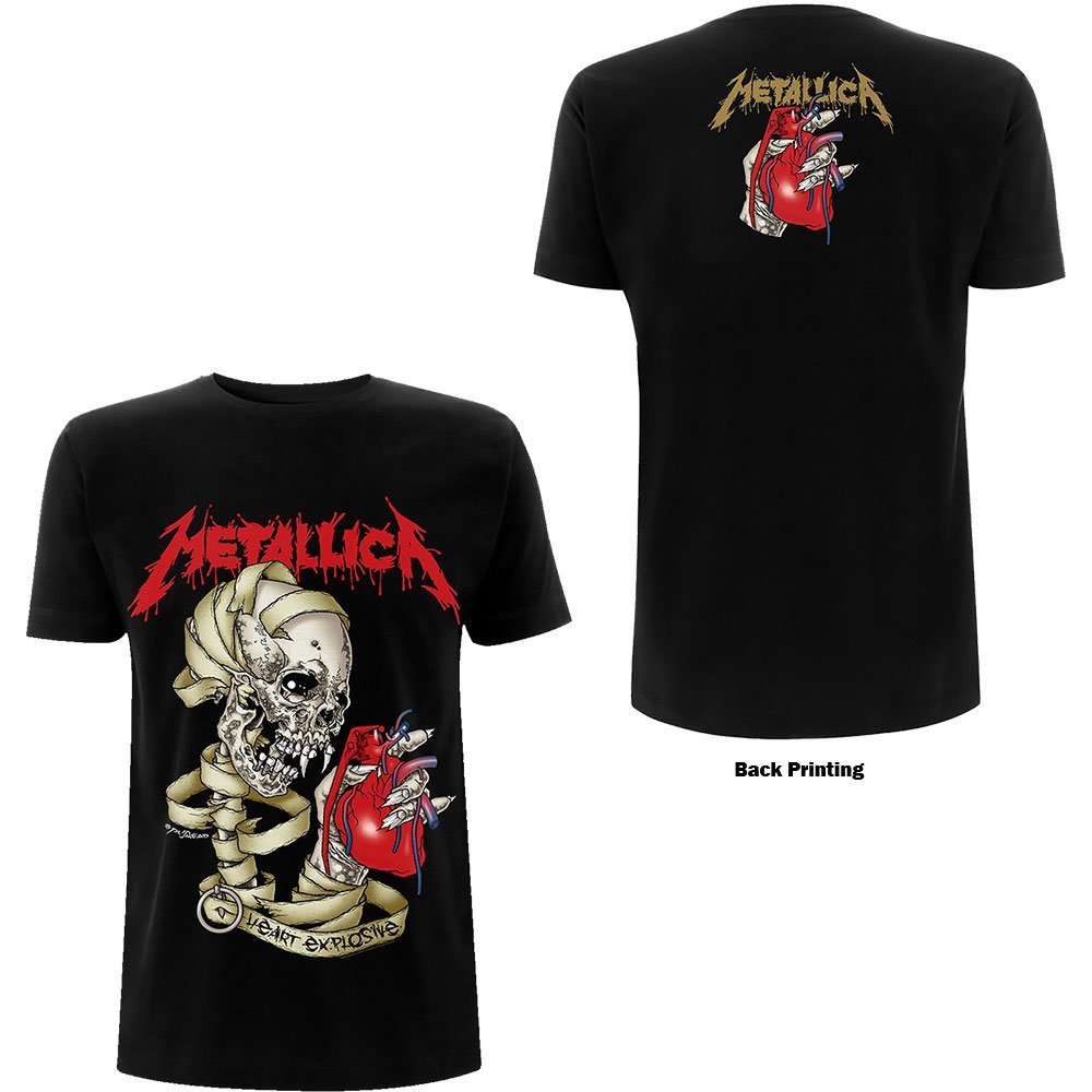 ★メタリカ Tシャツ METALLICA HEART EXPLOSIVE - L 正規品 パスヘッド スカル_画像2