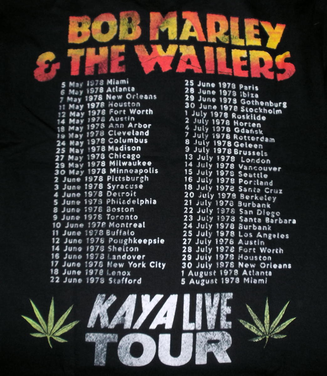 ★ボブ マーリー Tシャツ Bob Marley KAYA WORLD TOUR - M 正規品 レゲエ jamaica_画像6
