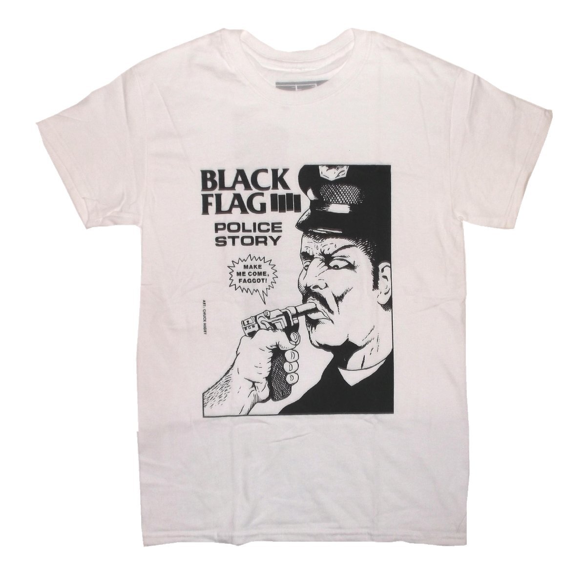 ★ブラック フラッグ Tシャツ Black Flag Police Story 白 XL 正規品 ハードコア パンク sst ushc punk_画像2