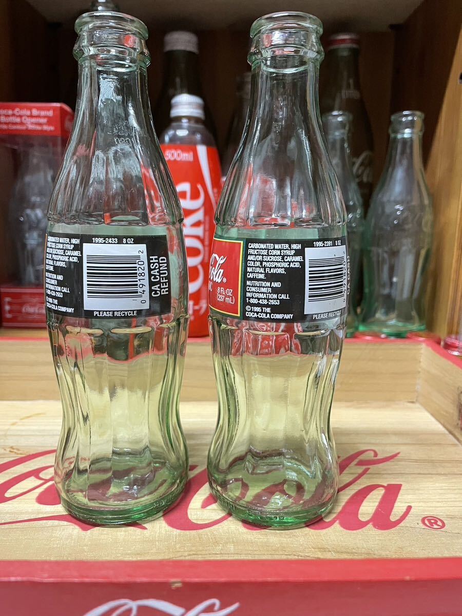 ★Coca-Cola Coke コカコーラグッズ1995年クリスマスガラスボトル空瓶　2種類　海外モノ_画像3