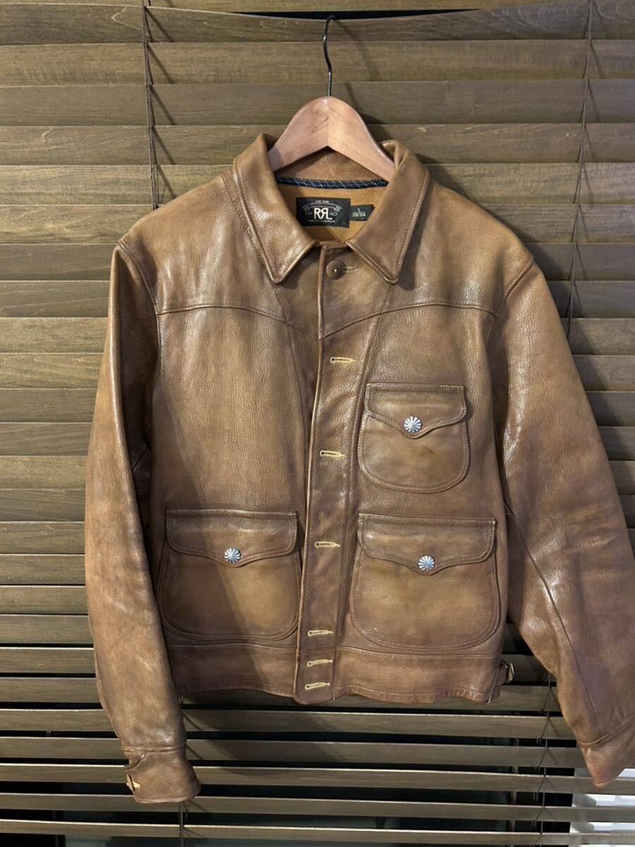 RRL GRIGGS LEATHER JACKET ダブルアールエル　レザージャケット ラルフローレン　サイズS_画像2