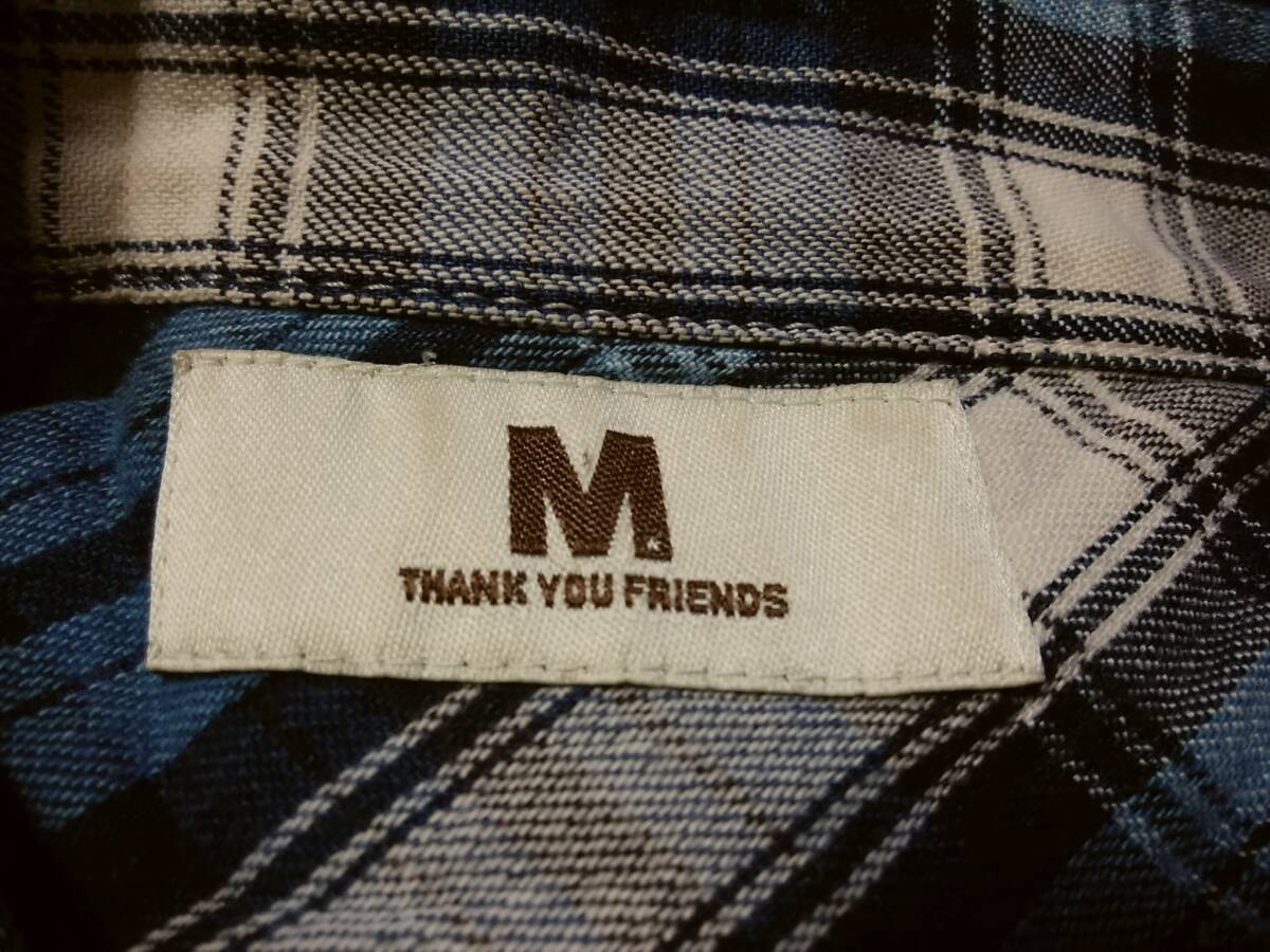 [M M ] indigo check shirt L made in Japan origin TMT money ja-. starting up . brand Kimutaku Kamenashi Kazuya san put on model name work popular item 