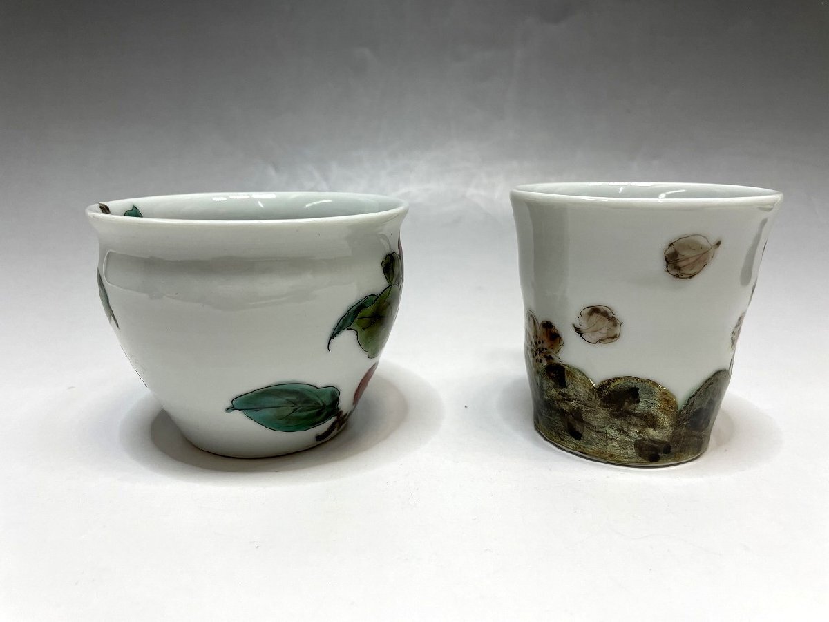  new goods Echizen .... kiln Sato . beautiful .2 point set cup & saucer gold paint overglaze enamels . Sakura flower writing sama ceramics tradition industrial arts Japanese-style tableware Fukui prefecture pawnshop. quality seven C