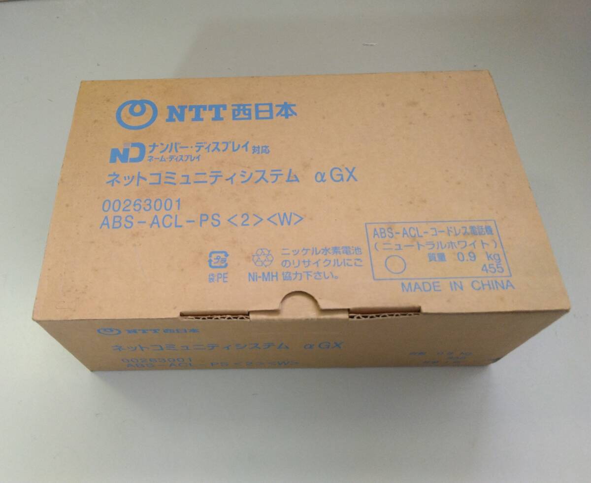 NTT 　αGX ABS-ACL-PS(2)(W) 　 ABS-アナログコードレス電話機「２」「ホワイト」_画像1
