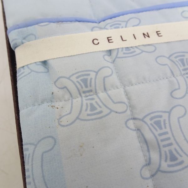 tykh 1221-1 319 未使用長期保管品 CELINE セリーヌ 羽毛掛け布団 CL0220 ブルー系 ブランド布団_画像3